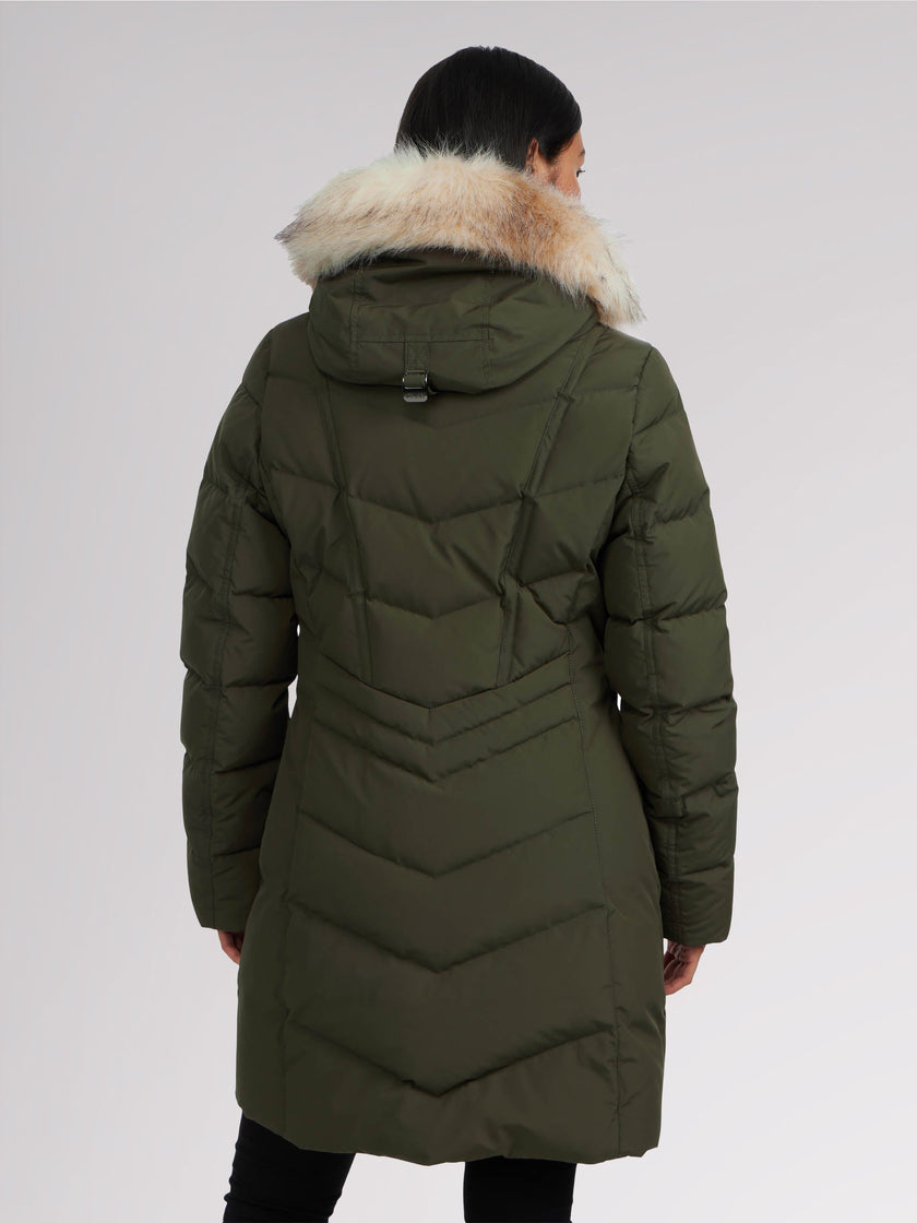 January Women's Quilted Puffer w/ Faux Fur