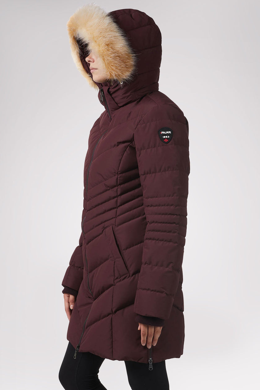 Queens Quilted Puffer w/Faux Fur Hood Trim