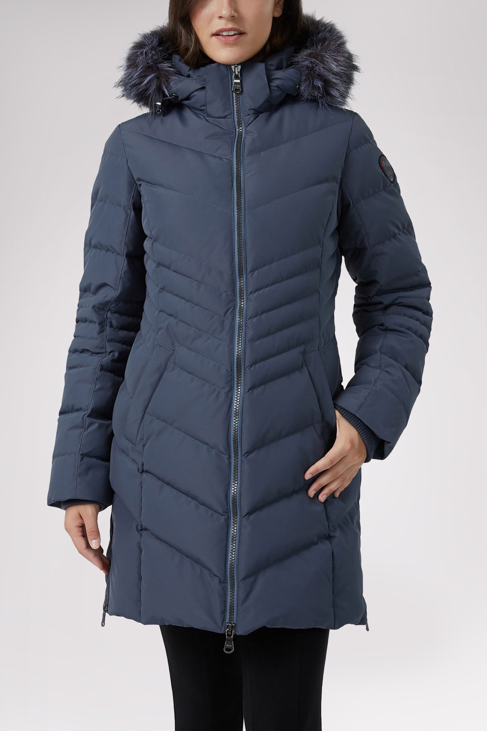 Queens Quilted Puffer w/Faux Fur Hood Trim