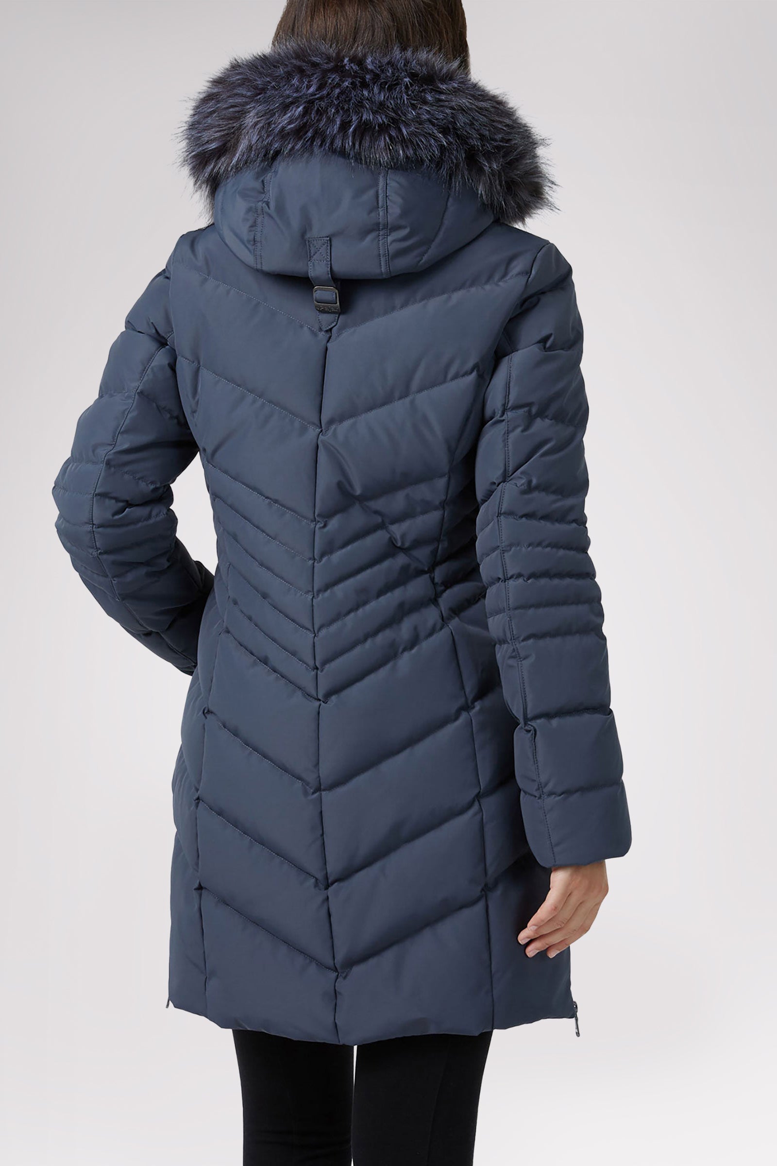 Queens Quilted Puffer w/Faux Fur Hood Trim