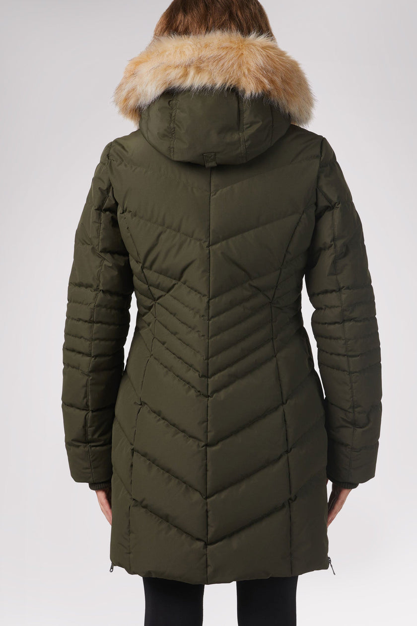 Queens Quilted Puffer w/Faux Fur Hood Trim