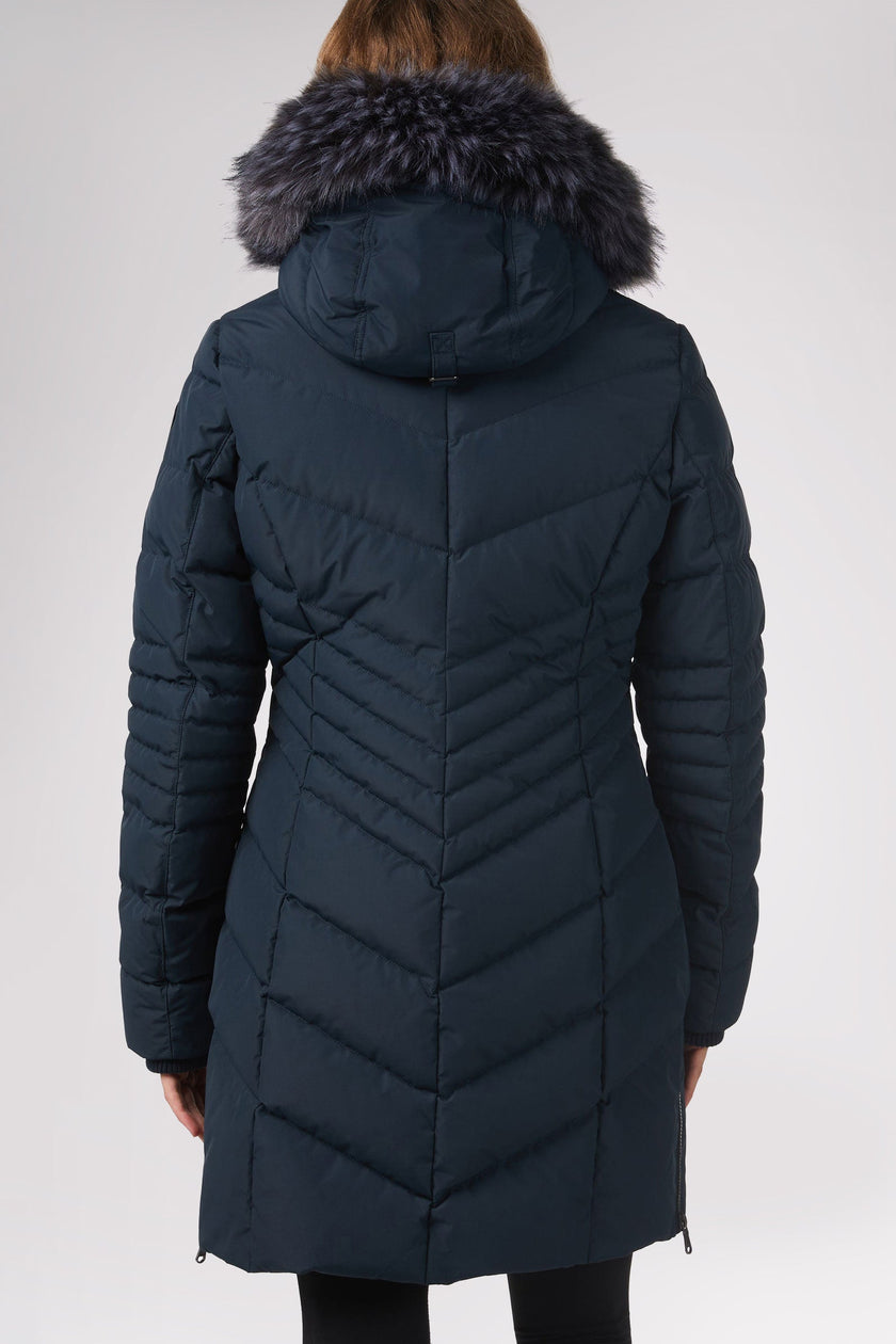 Queens Quilted Puffer w/Faux Fur Hood Trim