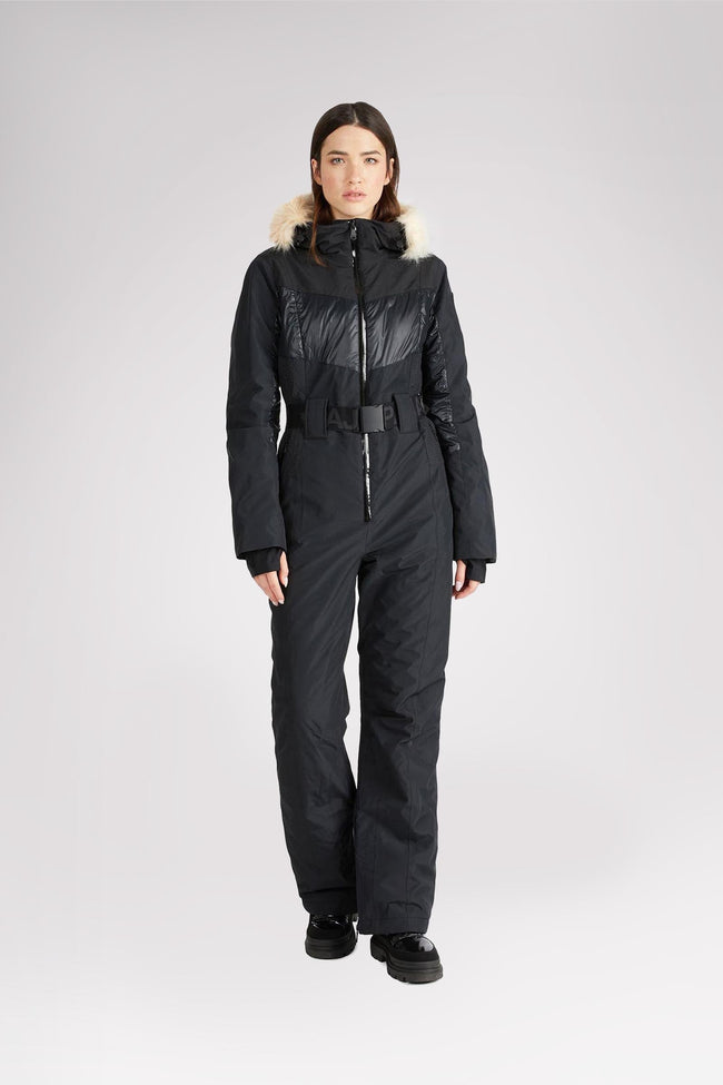 Pearl Women's Ski Jumpsuit w/ Faux Fur Trim