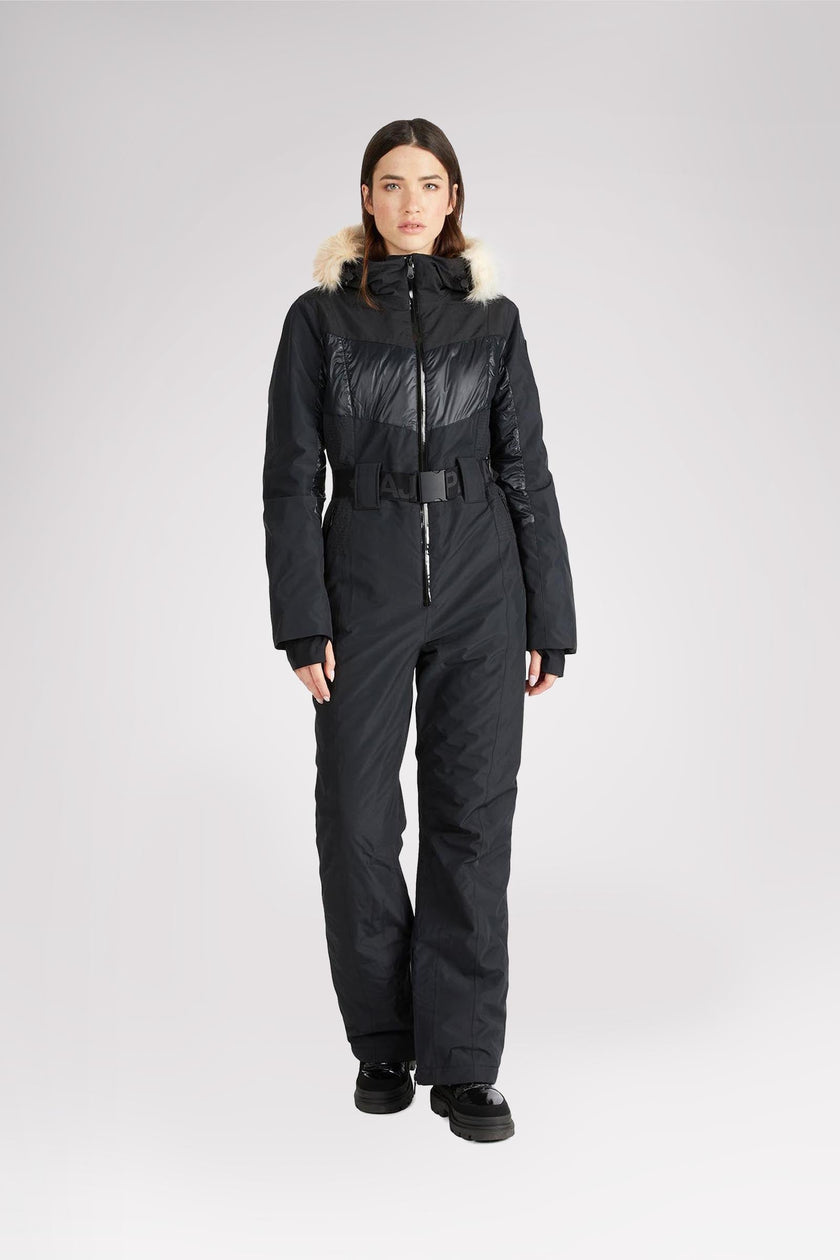 Pearl Women's Ski Jumpsuit w/ Faux Fur Trim