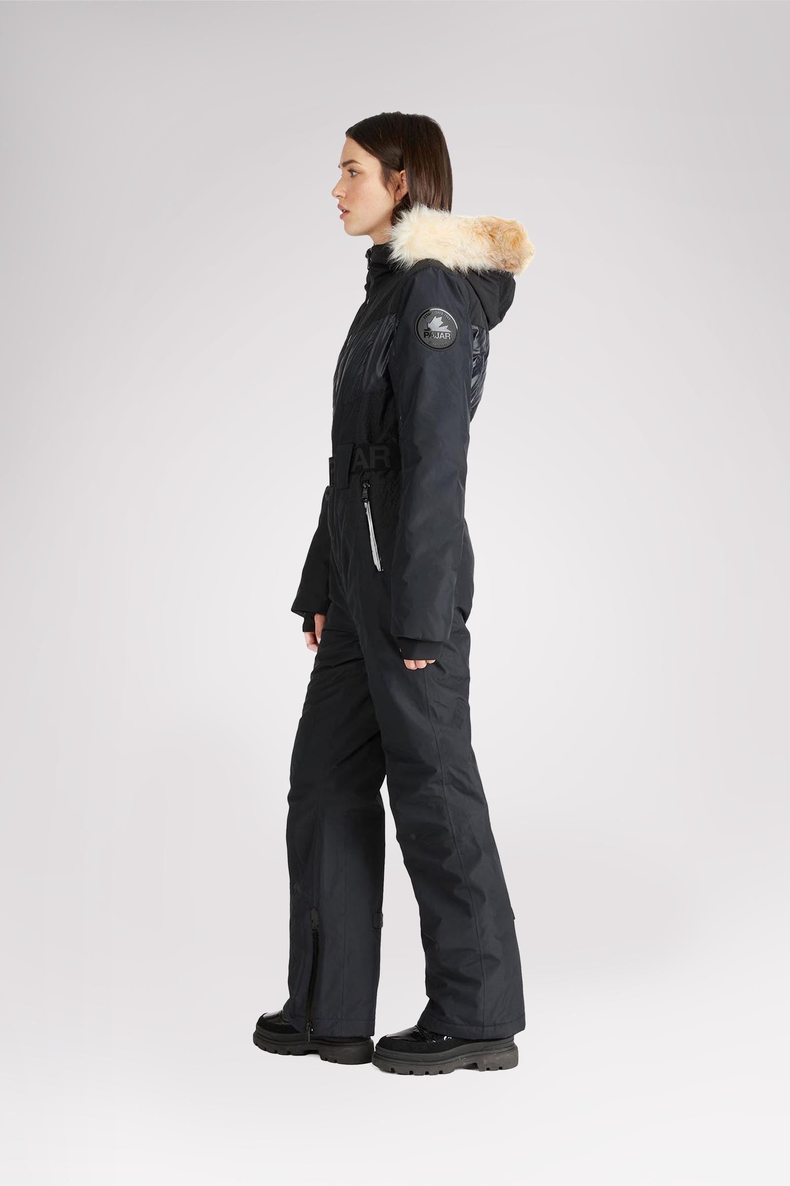 Pearl Women's Ski Jumpsuit w/ Faux Fur Trim