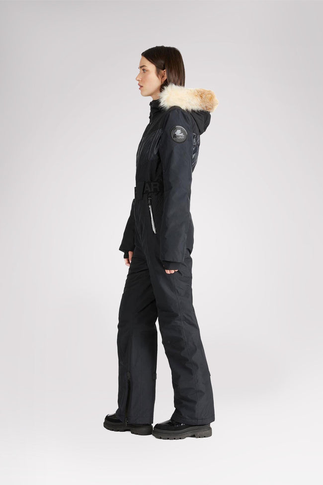 Pearl Women's Ski Jumpsuit w/ Faux Fur Trim