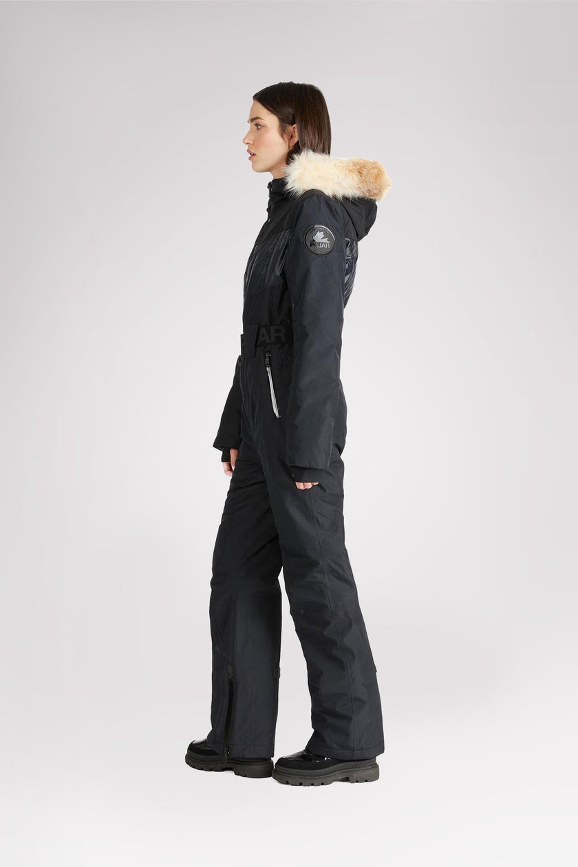Pearl Women's Ski Jumpsuit w/ Faux Fur Trim