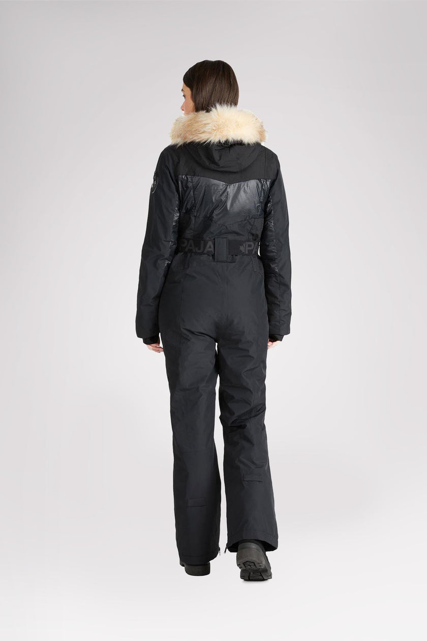Pearl Women's Ski Jumpsuit w/ Faux Fur Trim