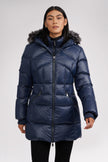 Ares Women's Puffer Jacket w/Faux Fur Trim