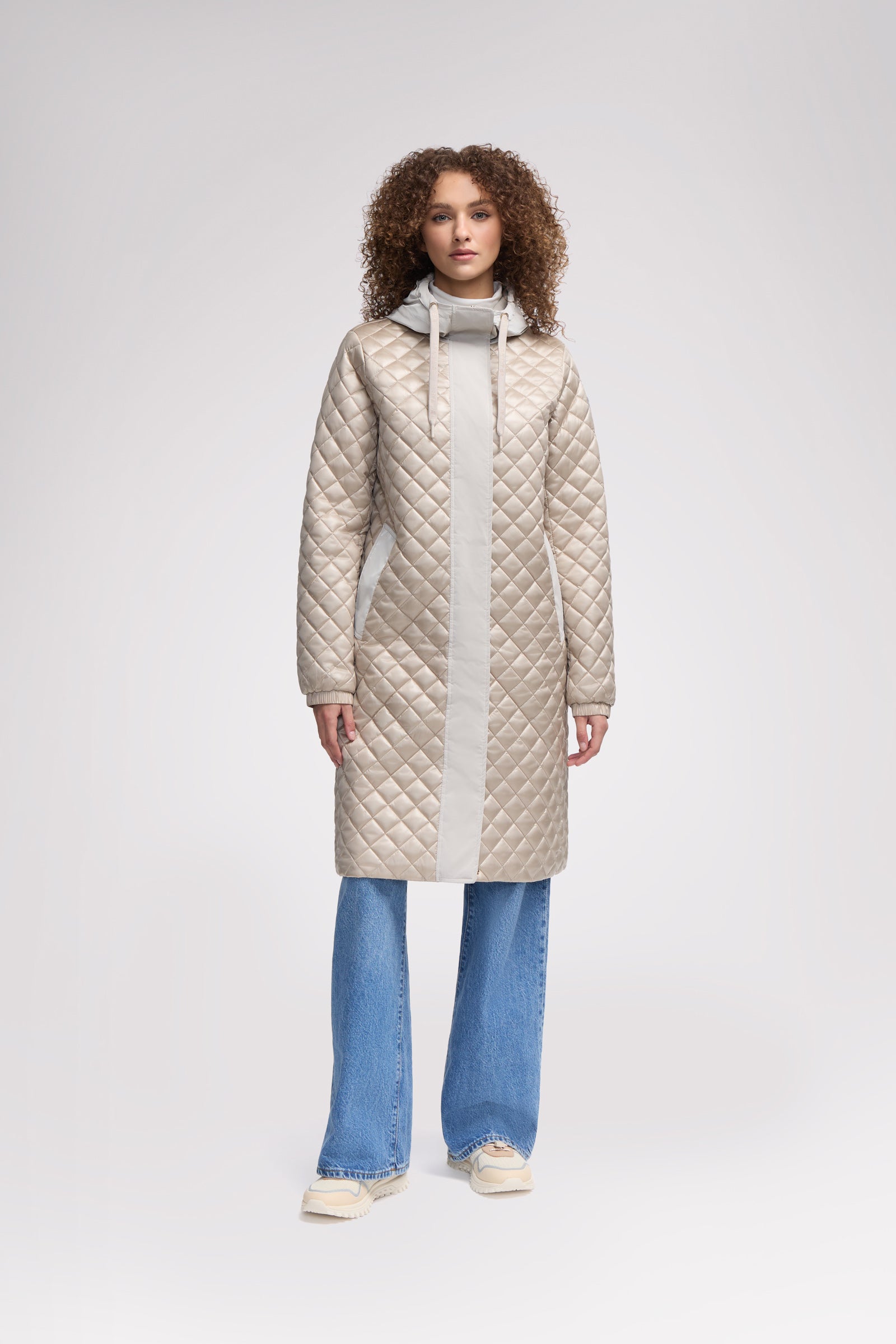 Peridot Women's Lightweight Quilted Longline Shacket