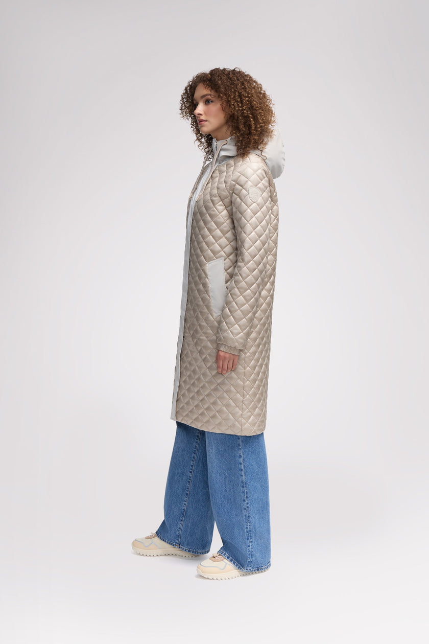 Peridot Women's Lightweight Quilted Longline Shacket