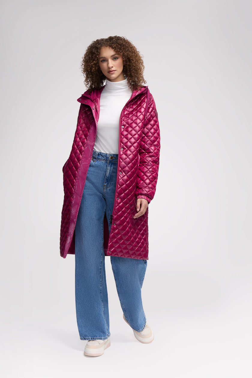 Peridot Women's Lightweight Quilted Longline Shacket