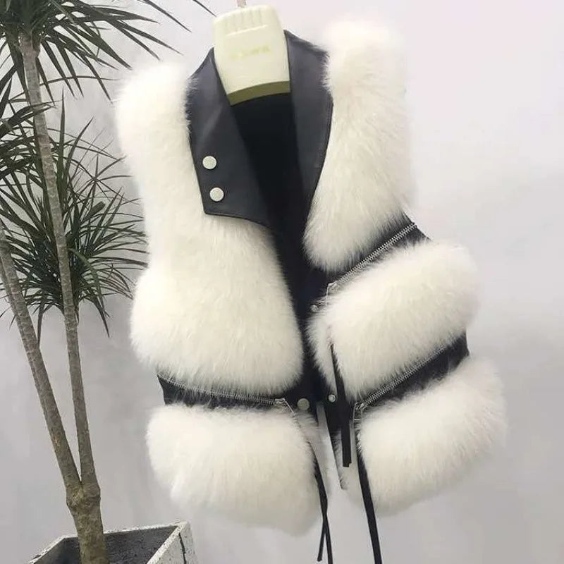 New Women Winter Fashion Fur Vest Jacket, Short Coat, Autumn and Winter, Stylish Jackets