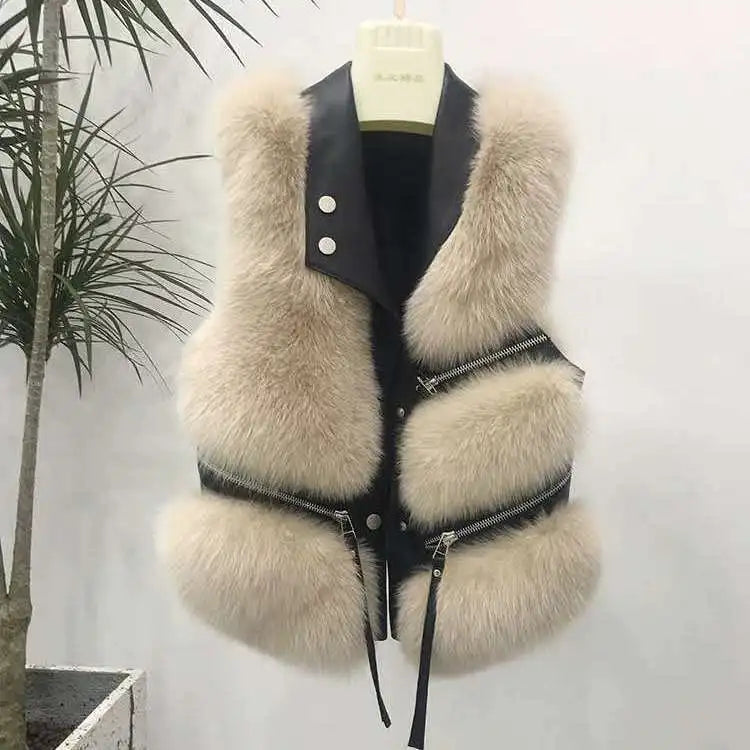 New Women Winter Fashion Fur Vest Jacket, Short Coat, Autumn and Winter, Stylish Jackets
