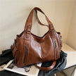 New High Quality Contrasting Colors Tote Bags for Women Fashion Zipper Pu Handbags