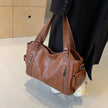 New High Quality Contrasting Colors Tote Bags for Women Fashion Zipper Pu Handbags