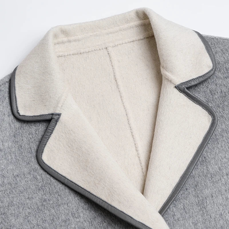 Women Premium Fashion High Quality  Wool Coats Autumn and Winter New Luxury Women'S Clothing Jacket