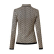 Modern Women Autumn Winter Premium Quality High Neck Black White Knitting Pullovers Sweater