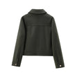 New Women Zipper Jacket Coat Long Sleeve Outerwear