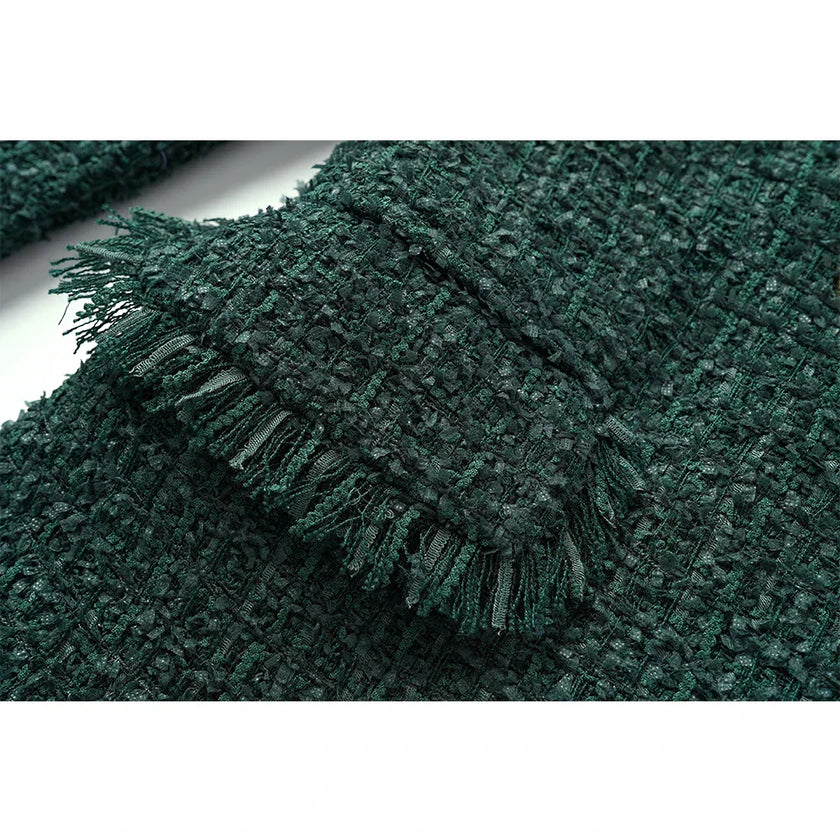 New Winter Thick Fabric Woolen Luxury Design Women Slim Blazers High Quality