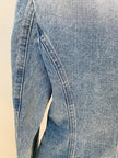 New Designed Women High Street Double Breasted Denim Blazer Wear
