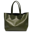 Modern Women Classic Real Leather Large Capacity with Zip Liner Purse Daily Big Shoulder Handbags