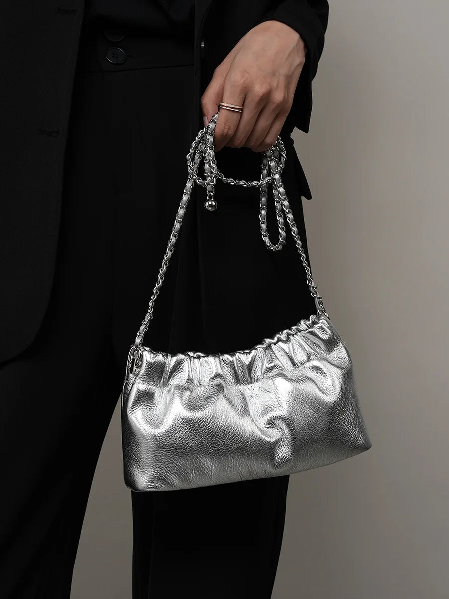 New Genuine Leather Women Shoulder Bags Luxury Brand Small Chain Flap Bags for Ladies Handbag