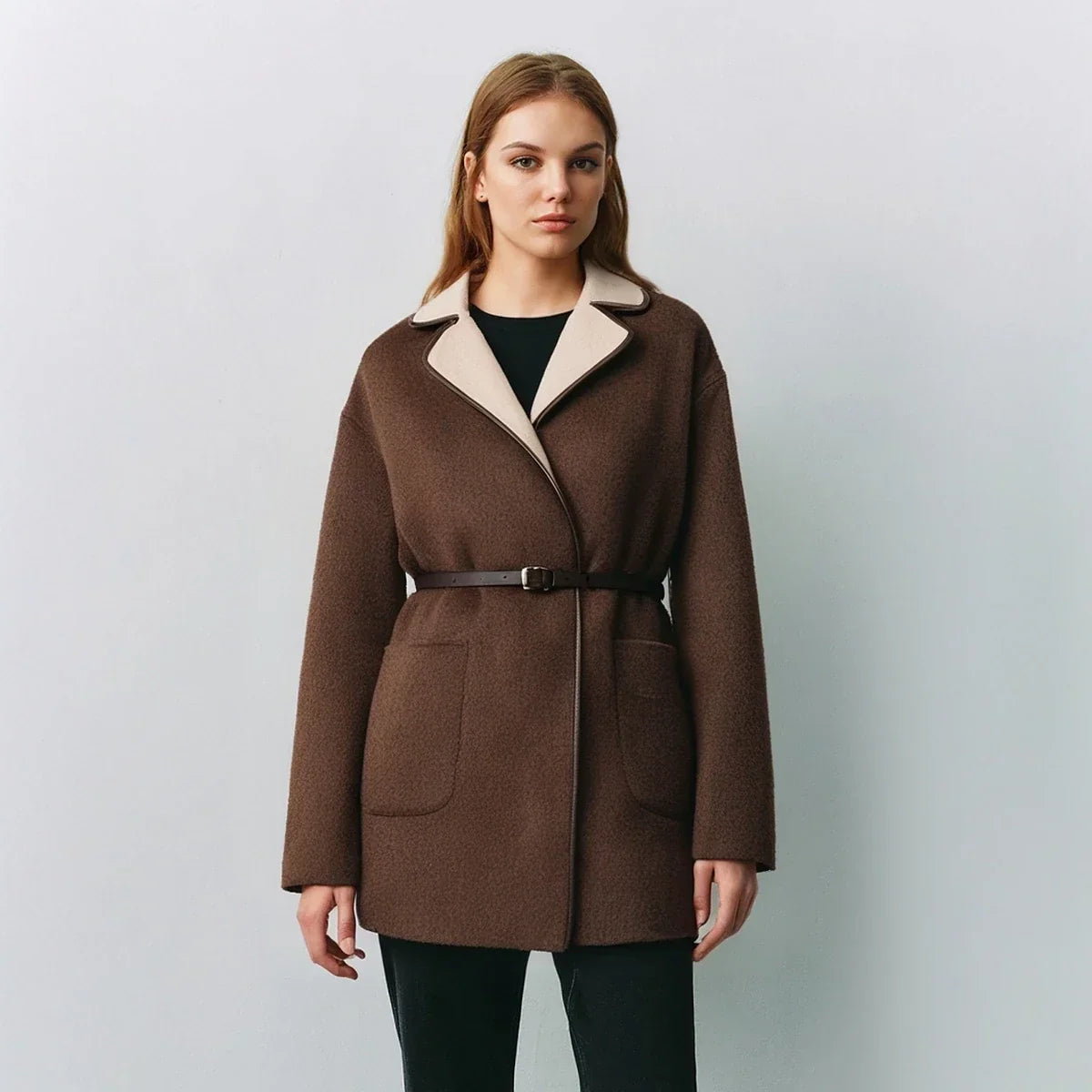Women Premium Fashion High Quality  Wool Coats Autumn and Winter New Luxury Women'S Clothing Jacket