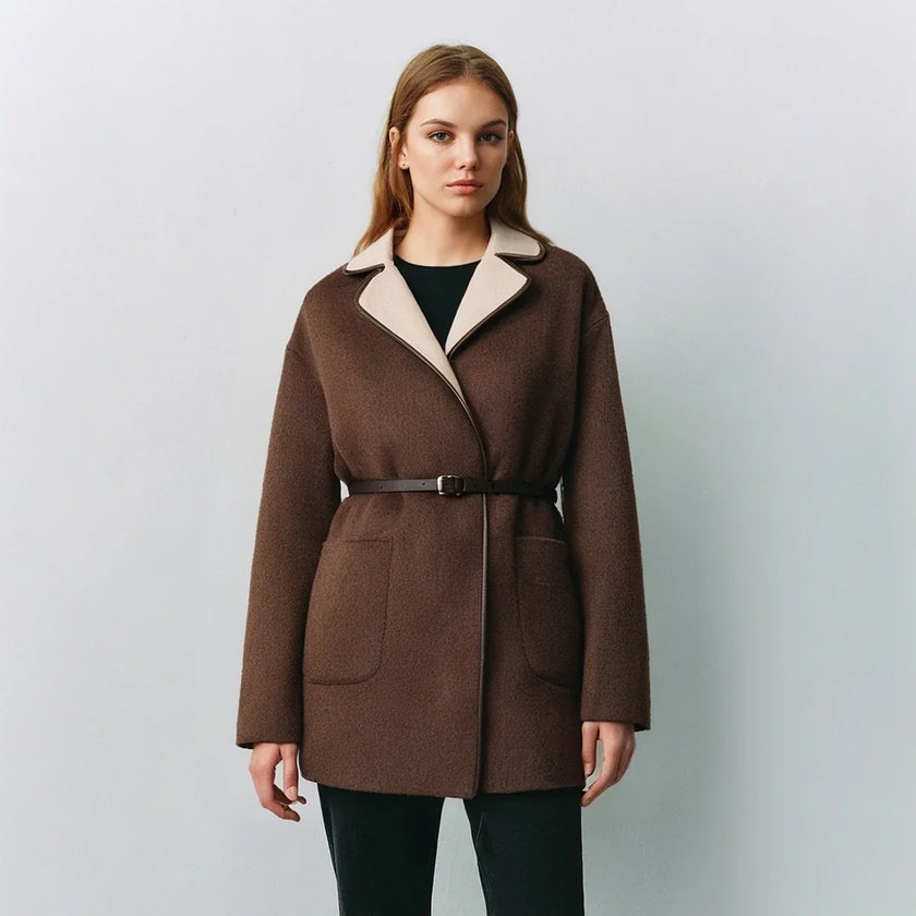 Women Premium Fashion High Quality  Wool Coats Autumn and Winter New Luxury Women'S Clothing Jacket