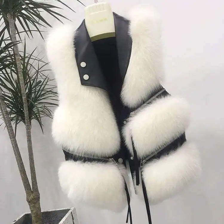 New Women Winter Fashion Fur Vest Jacket, Short Coat, Autumn and Winter, Stylish Jackets