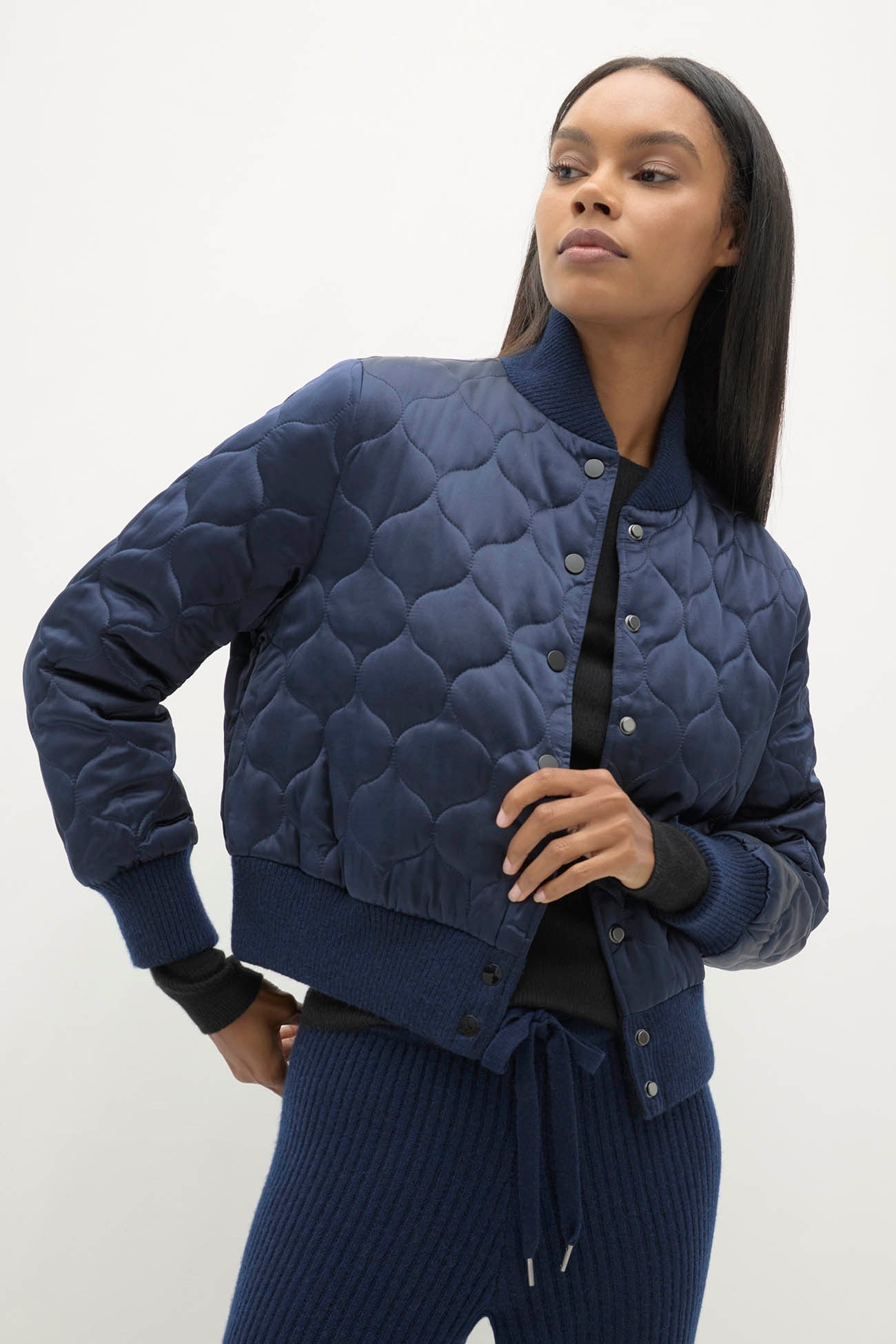 BECCA SILK BOMBER JACKET