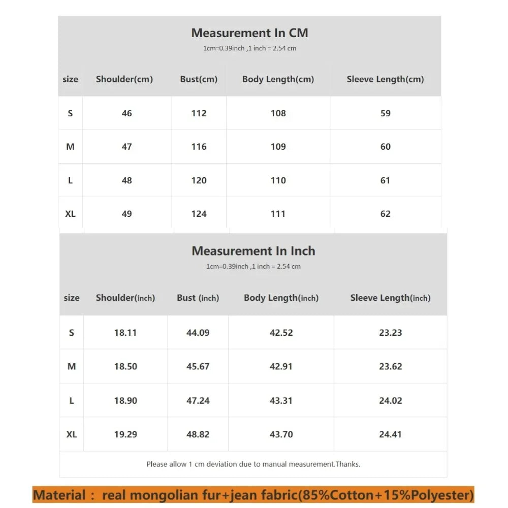 New Women Denim Winter Casual Fur Longcoat