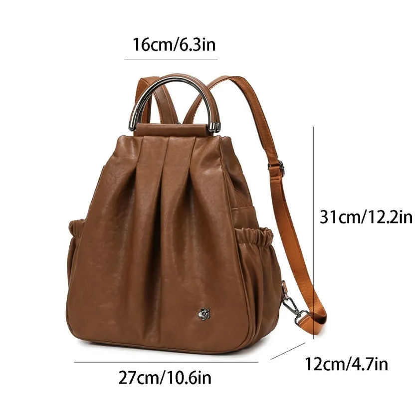 Fusion Backpack for Women Luxury Designer Rucksack Retro Style  Multi-Functional Travel Bag
