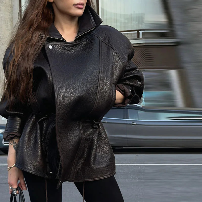 Modern Woman Leather jacket Casual Wear