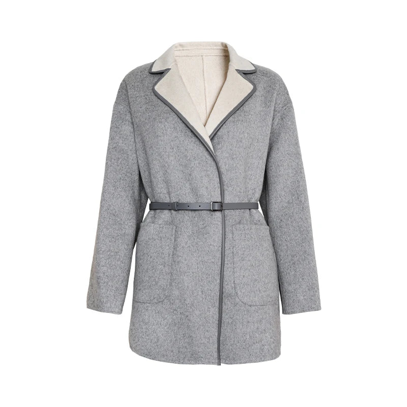 Women Premium Fashion High Quality  Wool Coats Autumn and Winter New Luxury Women'S Clothing Jacket