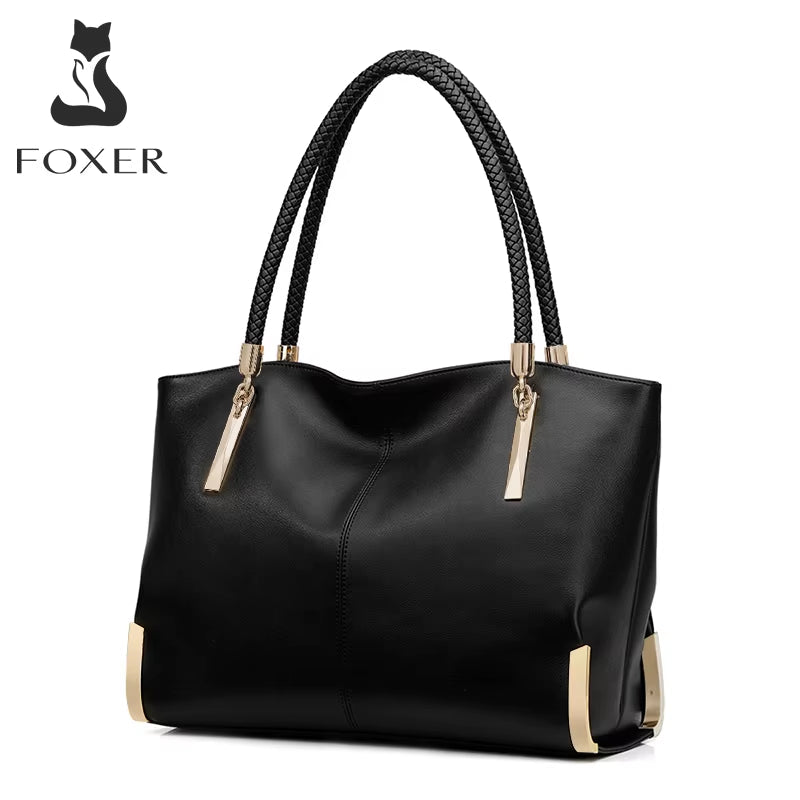 New Fusion Designed Women Cowhide Leather Handbag Female Shoulder Bag