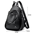 Modern Women Shoulder Bag Simple Rucksack Soft Leather  Travel Bag Large Capacity