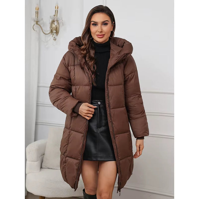 New Women Winter Long Coat Thick down Cotton Padded