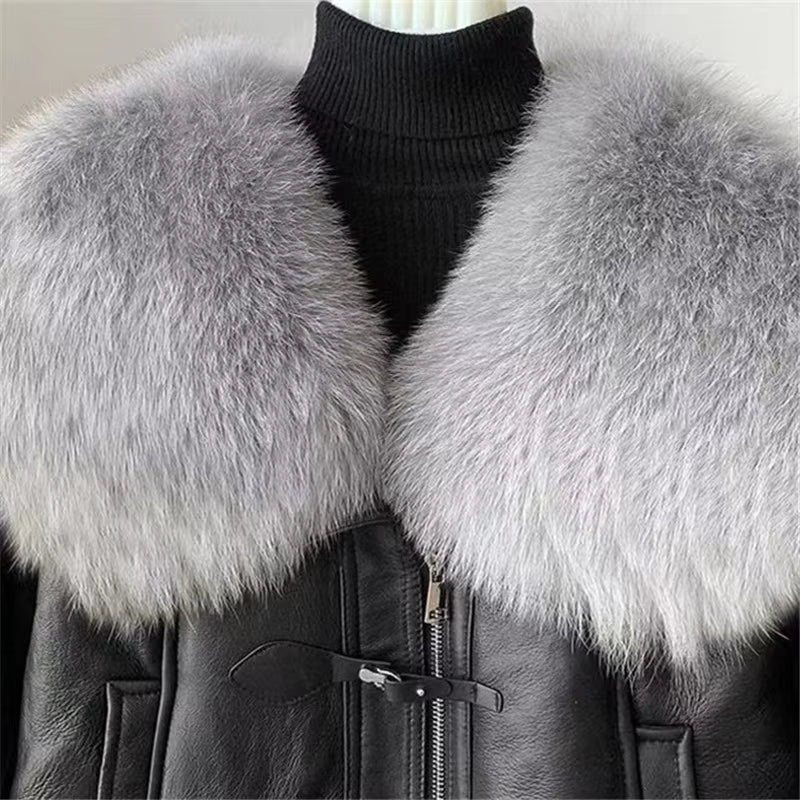 New Fur Coat for Women Leather Jackets