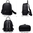 Fusion Rivet Women Backpack Brand Genuine Leather Large Capacity School Laptop Bag