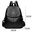 High Quality Leather Female Vintage  School Travel Bag pack Ladies Rucksack