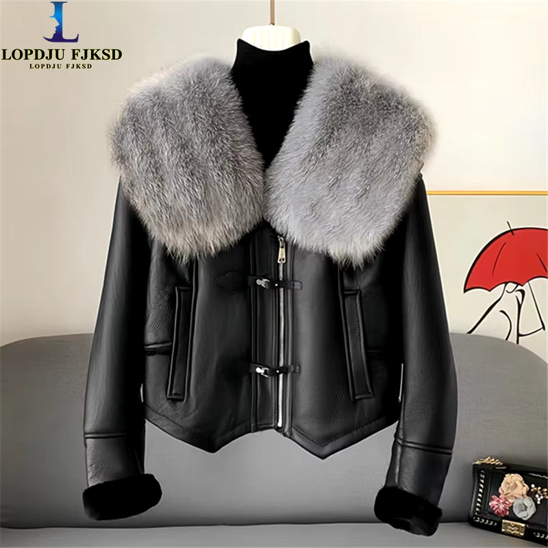 New Fur Coat for Women Leather Jackets