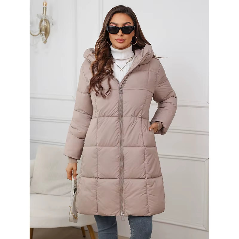 New Women Winter Long Coat Thick down Cotton Padded