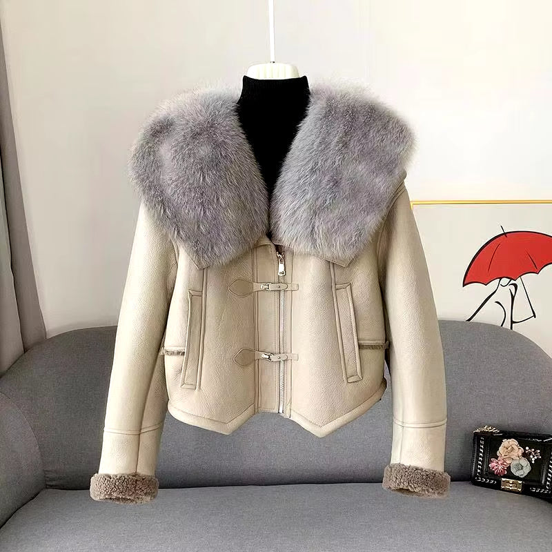 New Fur Coat for Women Leather Jackets