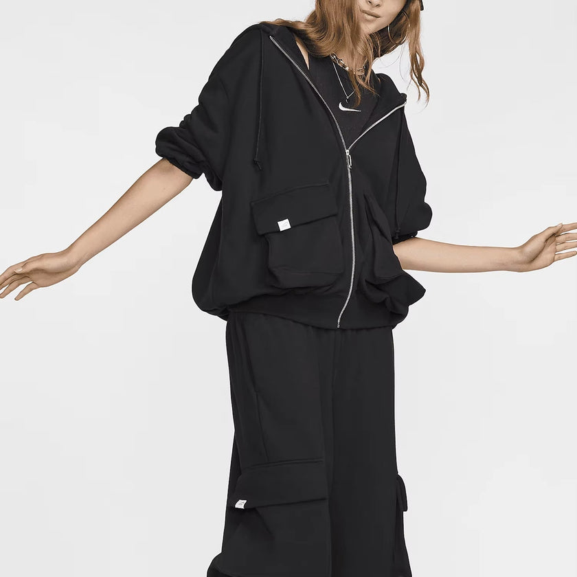 New Nike Sportswear Women Zippered Hooded Jacket